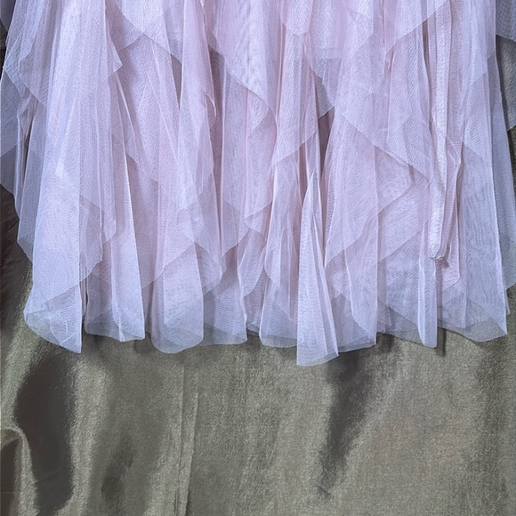Blush Pink Asymmetrical Ruffle Skirt Bohemian Style (CUTE for any occasion) - Picture 3 of 5